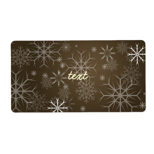 PixDezines Schneeflocken Weiß + Mocha (Vorne)