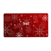 PixDezines Schneeflocken weiß + rot (Vorne)