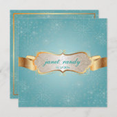 PixDezines Schneeflocken, Winterveranstaltungen Einladung (Vorne/Hinten)