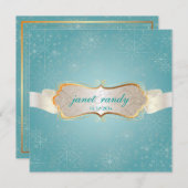 PixDezines Schneeflocken, Winterveranstaltungen Einladung (Vorne/Hinten)