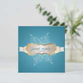 PixDezines Schneeflocken, Winterveranstaltungen Einladung (Stehend Vorderseite)