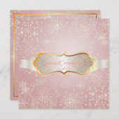 PixDezines Schneeflocken, Winterveranstaltungen Einladung (Vorne/Hinten)