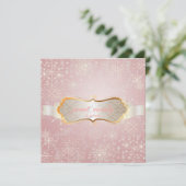 PixDezines Schneeflocken, Winterveranstaltungen Einladung (Stehend Vorderseite)