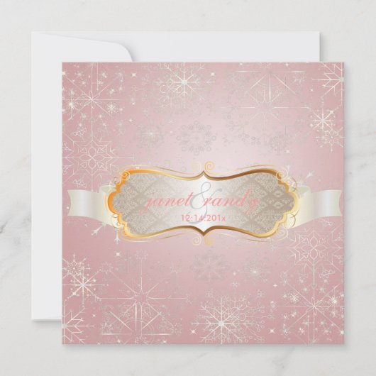 PixDezines Schneeflocken, Winterveranstaltungen Einladung (Vorderseite)