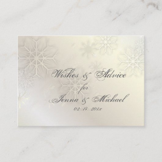 PixDezines Schneeflocken Wünsche + Ratgeber Karten (Vorderseite)