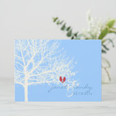 PixDezines Schneevögel|Fall|Winter|diy Farbe Einladung (Stehend Vorderseite)