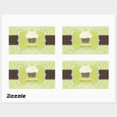 PixDezines-Schriftart-Farbtöne, Schlüssellimkuchen Rechteckiger Aufkleber (Blatt)