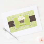 PixDezines-Schriftart-Farbtöne, Schlüssellimkuchen Rechteckiger Aufkleber (Umschlag)