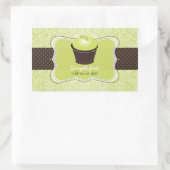 PixDezines-Schriftart-Farbtöne, Schlüssellimkuchen Rechteckiger Aufkleber (Tasche)