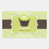 PixDezines-Schriftart-Farbtöne, Schlüssellimkuchen Rechteckiger Aufkleber (Vorderseite)