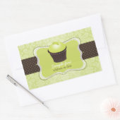 PixDezines-Schriftart-Farbtöne, Schlüssellimkuchen Rechteckiger Aufkleber (Umschlag)