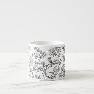 PixDezines Schwarz Weiß Chinoiserie, Vogel Pfingst Espressotasse