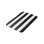 PixDezines, schwarz/weiß Streifen/Farbton Badematte (Schrägansicht)