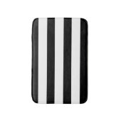 PixDezines, schwarz/weiß Streifen/Farbton Badematte (Vorderseite Vertikal)