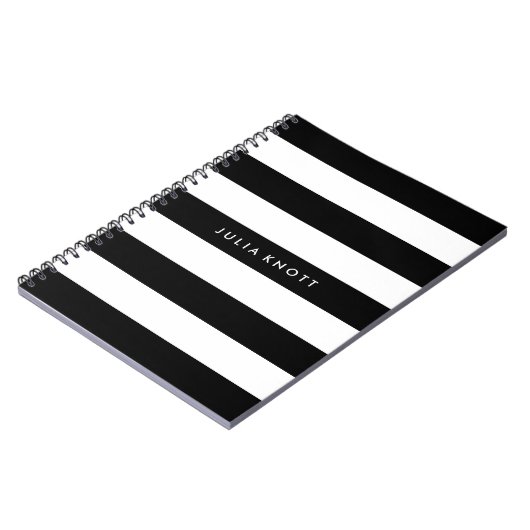 PixDezines schwarz+weiße Streifen/verstellbar/DIY Notizblock (Linke Seite)