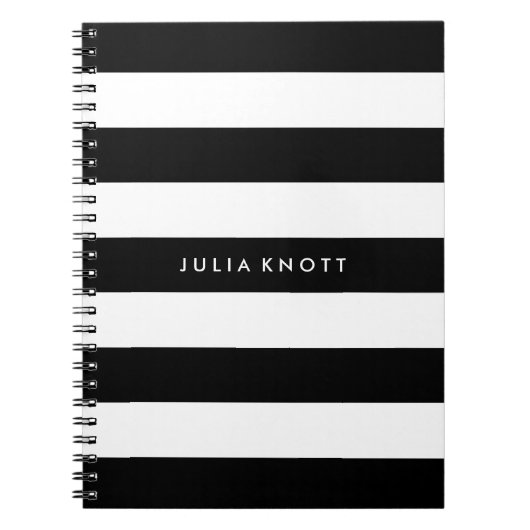 PixDezines schwarz+weiße Streifen/verstellbar/DIY Notizblock (Vorderseite)
