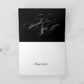 PixDezines Schwarz+Weißer Foto Rahmen/DIY Text Dankeskarte (Innenseite)