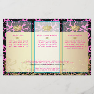 PixDezines, schwarze Flora-Damaskus/dunkle Hinterg Flyer