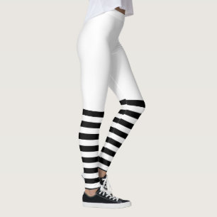 PixDezines schwarze Streifen/einstellbar/DIY-Hinte Leggings
