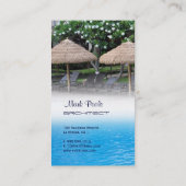 PixDezines Schwimmbad/Deich-Vorlage Visitenkarte (Rückseite)