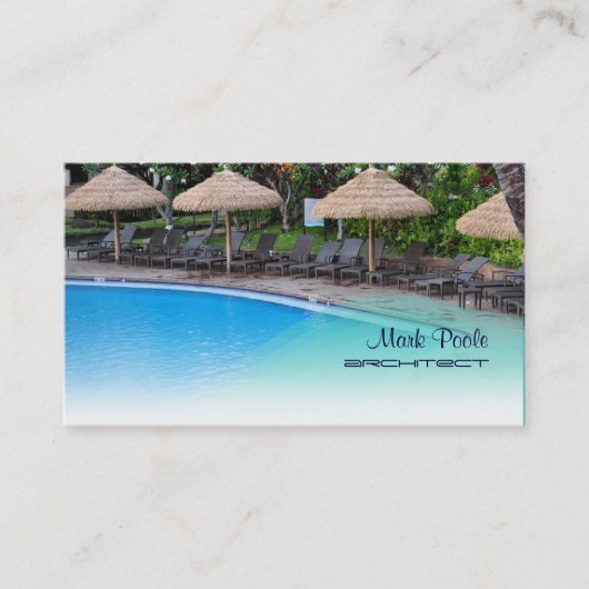PixDezines Schwimmbad/Deich-Vorlage Visitenkarte (Vorderseite)