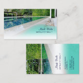 PixDezines Schwimmbad/DJ-Vorlage Visitenkarte (Vorne/Hinten)