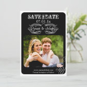 PixDezines scrollt/rette Datum/DIY-Hintergrundfarb Save The Date (Stehend Vorderseite)