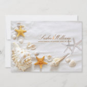 PixDezines SEASHELL/STRAND-WEDDING Einladung (Vorderseite)
