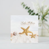 PixDezines Seashells/Beach Einladungen/DIY Einladung (Stehend Vorderseite)