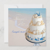 PixDezines Seashells Cake/Brautparty Einladung (Vorderseite)