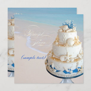 PixDezines Seashells Cake/Brautparty Einladung