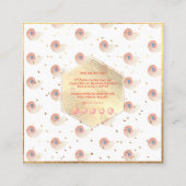 PixDezines SEASHELLS, NAUTILUS, IMITATS GOLD FOIL Quadratische Visitenkarte (Rückseite)
