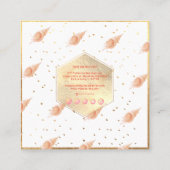 PixDezines SEASHELLS, NAUTISCH, IMITAT GOLD FOIL Quadratische Visitenkarte (Rückseite)