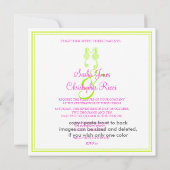 PixDezines Seepferd/Kalkgrün/rosa/DIY Hintergrund Einladung (Rückseite)