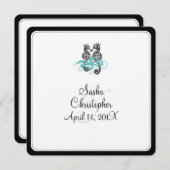 PixDezines Seepferd/Tageshintergrund+Schriftart Einladung (Vorne/Hinten)