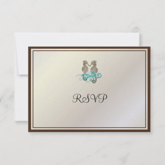 PixDezines Seepferde RSVPs RSVP Karte (Vorderseite)