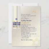 PixDezines Seidentalit/Stilvolle Bar Mitzvah/Gold Einladung (Rückseite)