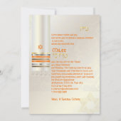 PixDezines Seidentalit/Stilvolle Bar Mitzvah/Gold Einladung (Rückseite)