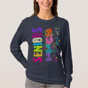 PixDezines Senioren 2011+Regenbogenwirbel T-Shirt