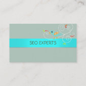 PixDezines SEO/blue bird/DIY Hintergrundfarbe Visitenkarte (Rückseite)