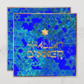 PixDezines Shabbat Dinner/DIY Hintergrundfarbe Einladung (Vorne/Hinten)