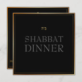 PixDezines Shabbat Dinner/DIY Hintergrundfarbe Einladung (Vorne/Hinten)