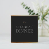 PixDezines Shabbat Dinner/DIY Hintergrundfarbe Einladung (Stehend Vorderseite)