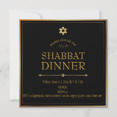 PixDezines Shabbat Dinner/DIY Hintergrundfarbe Einladung (Rückseite)