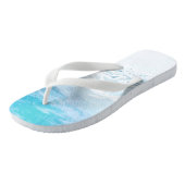 PixDezines Shoreline Aqua Blue Badesandalen (Schrägansicht)