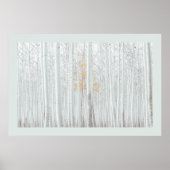 PixDezines Silber-Birkenwald DIY-Randfarbe Poster (Vorne)