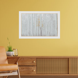 PixDezines Silber-Birkenwald DIY-Randfarbe Poster
