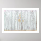 PixDezines Silber-Birkenwald DIY-Randfarbe Poster (Vorne)