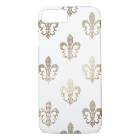 PixDezines Silbergold Lilie/DIY Hintergrund Case-Mate iPhone Hülle (Rückseite)