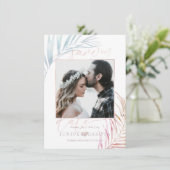 PixDezines SILBERNE PALMEN SAVE THE DATE (Stehend Vorderseite)